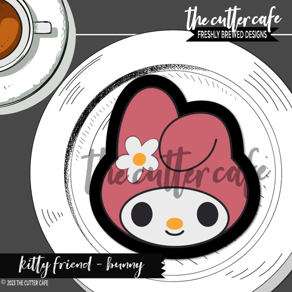 Bunny 1 / Kitty Friends  / Cookie Cutter by thecuttercafe