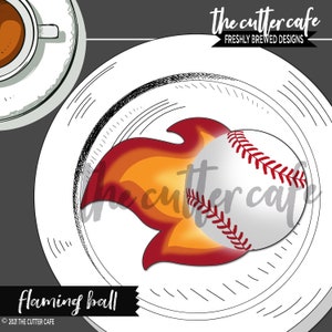 Flaming Ball / Baseball / Basketball / Soccer / Volleyball Cookie Cutter by thecuttercafe