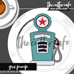 Vintage Gas Pump / Race Car / Cookie Cutter by thecuttercafe