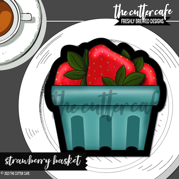 Strawberry Basket  / Cookie Cutter by thecuttercafe