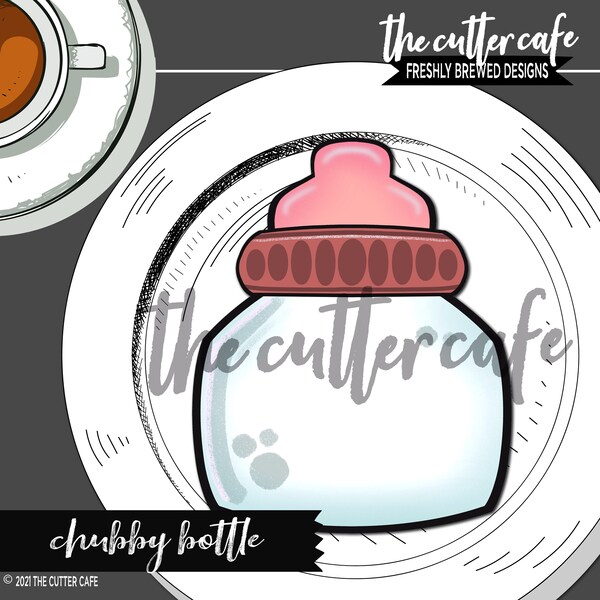 Chubby Bottle / Baby Bottle Cookie Cutter by thecuttercafe