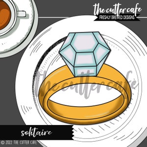 Solitaire  / Ring / Bridal Cookie Cutter by thecuttercafe