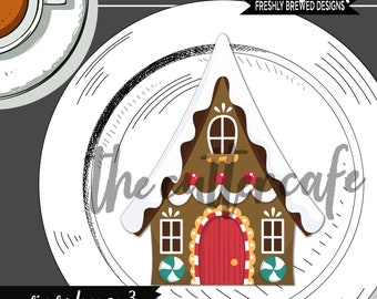 Gingerbread House 3 / Christmas Cookie Cutter by thecuttercafe