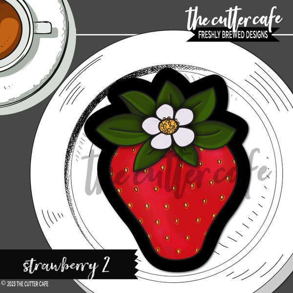Strawberry 2 / Cookie Cutter by thecuttercafe