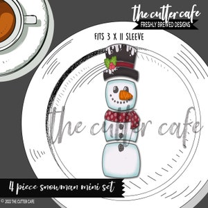 Snowman Mini Christmas Cookie Cutter Set by thecuttercafe