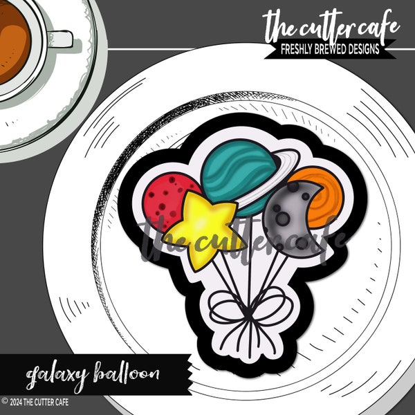 Galaxy Balloons  / Space / UFO Cookie Cutter by thecuttercafe