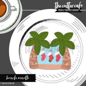 Palm Tree Stocking Mantle / Palm Tree Plaque / Beach Christmas Cookie Cutter by thecuttercafe
