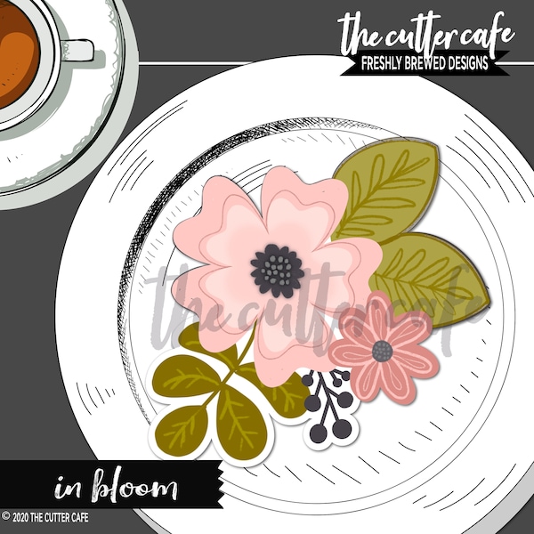 In Bloom / Floral Spray 1 Cookie Cutter by thecuttercafe