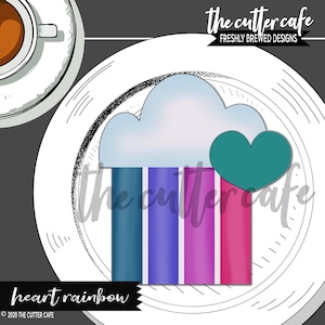 Heart Rainbow / Rainbow Cloud / Rainbow Cookie Cutter by thecuttercafe