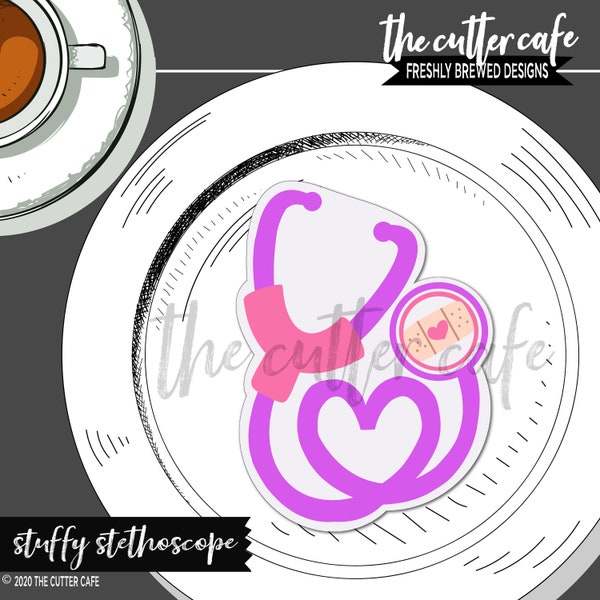 Stuffy Doc Stethoscope / Stethoscope / Nurse Cookie Cutter by thecuttercafe