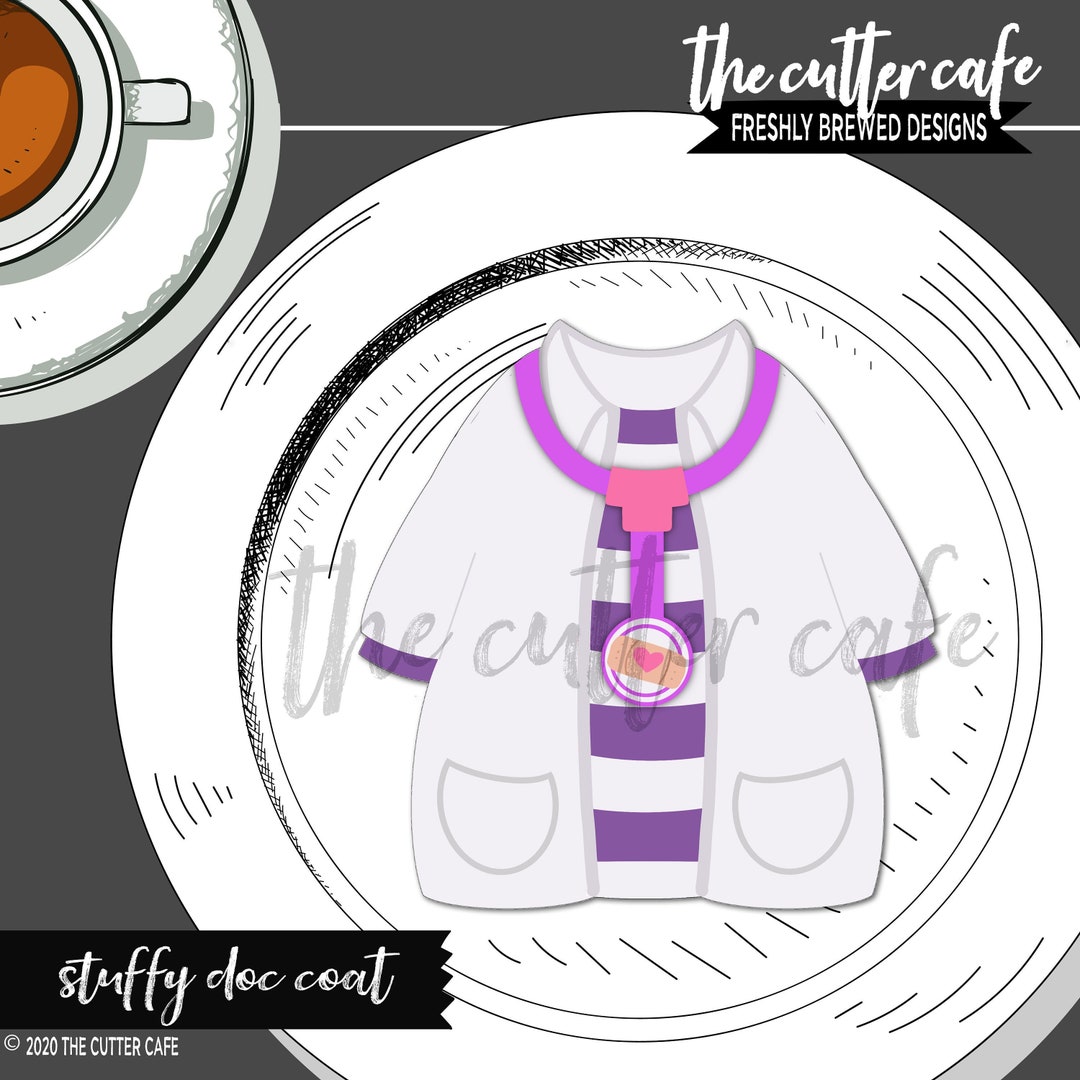 Stuffy Doc Lab Coat / Chubby Lab Coat Cookie Cutter by Thecuttercafe Etsy