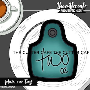 Plain Ear Tag / Cow Themed Cookie Cutter by thecuttercafe