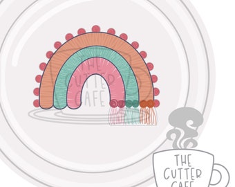 Rainbow / Fiber Rainbow Cookie Cutter by thecuttercafe