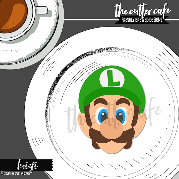 Luigi / Video Game Cookie Cutter by thecuttercafe