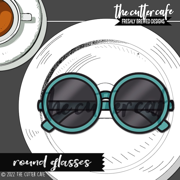 Round Glasses / Sunglasses Cookie Cutter by thecuttercafe