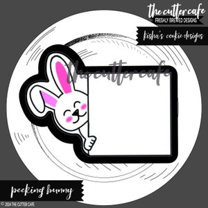 Peeking Bunny / Easter cookie cutter by Kisha w thecuttercafe