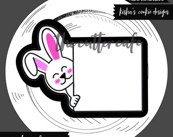 Peeking Bunny / Easter cookie cutter by Kisha w thecuttercafe