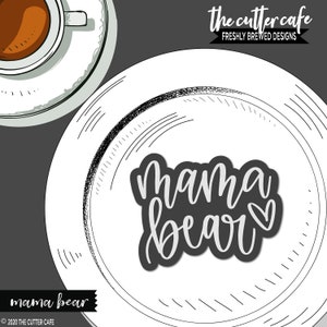 Mama Bear Tekst / Bear Cookie Cutter door thecuttercafe