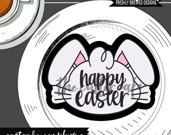 Easter Bunny Plaque / Easter Cookie Cutter by thecuttercafe