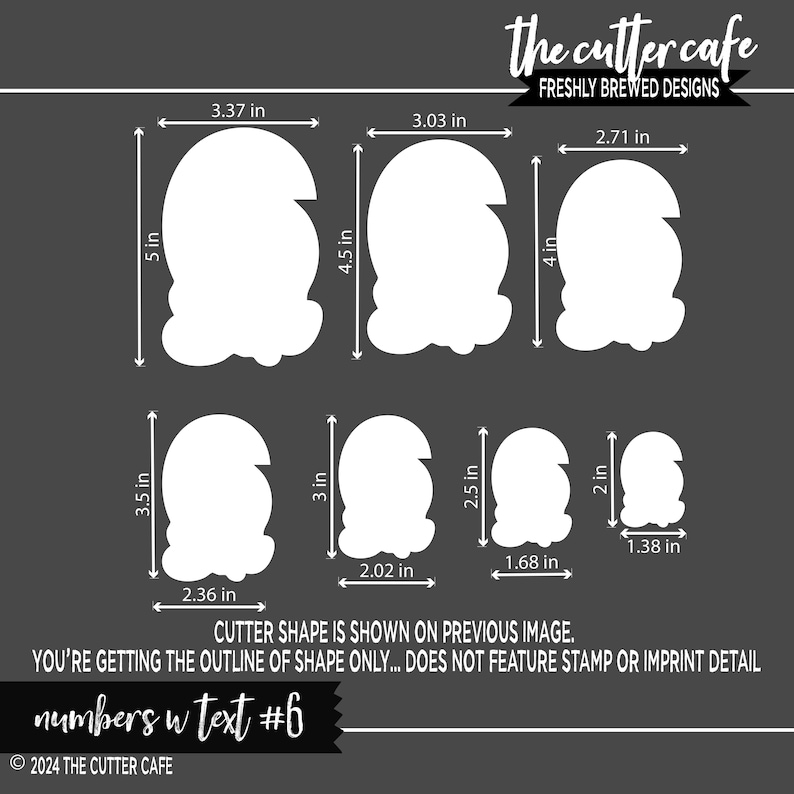 Text Numbers / Birthday / Cookie Cutter by Thecuttercafe - Etsy