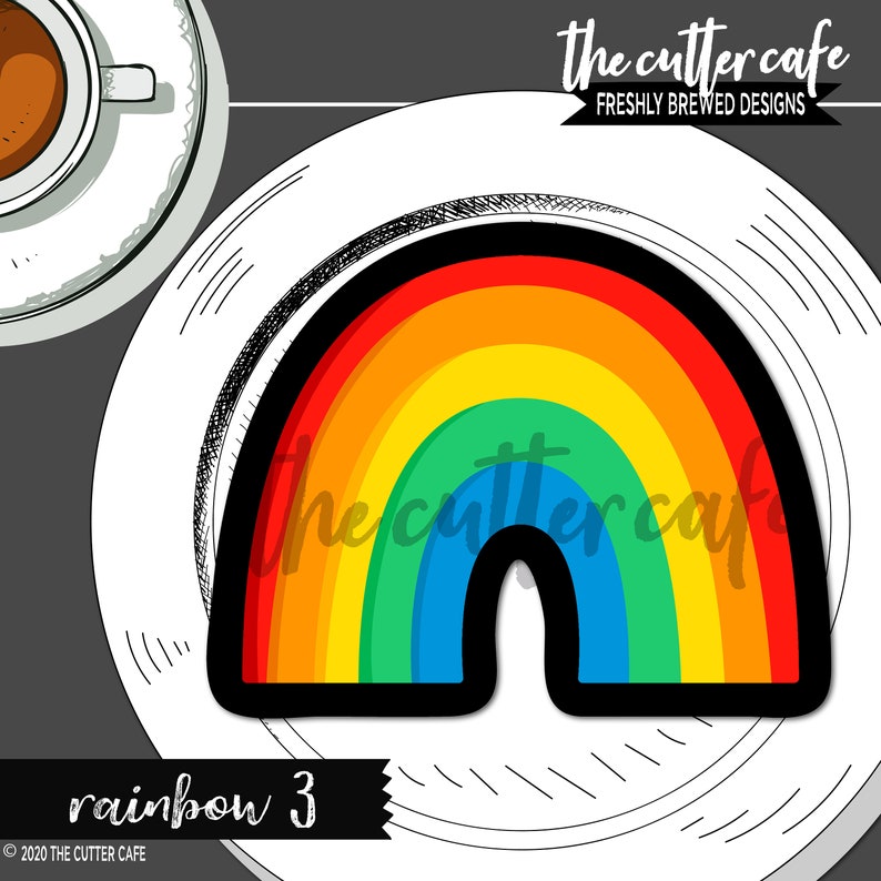 Rainbow 3  Saint Patrick/'s Day Cookie Cutter by thecuttercafe