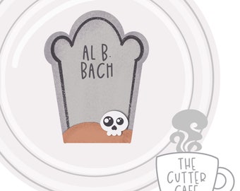 Al B. Back tombstone Halloween cookie cutter