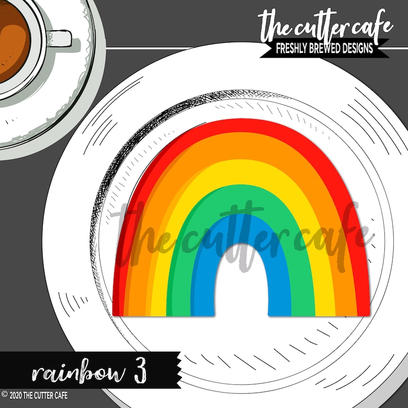 Rainbow 3 Saint Patrick/'s Day Cookie Cutter by thecuttercafe