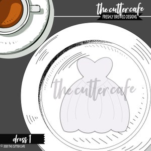 Wedding Dress #1 Cookie Cutter by thecuttercafe