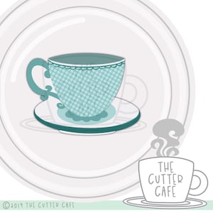 Teacup On Saucer / Alice in Wonderland Inspired Cookie Cutter