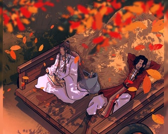 Xie Lian and Hua Cheng Print//Heaven Official’s Blessing (TGCF)//Art Print//Wall Art