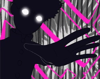 Mob Psycho 100//Mob Mob Mob!//Art Print//Wall Art