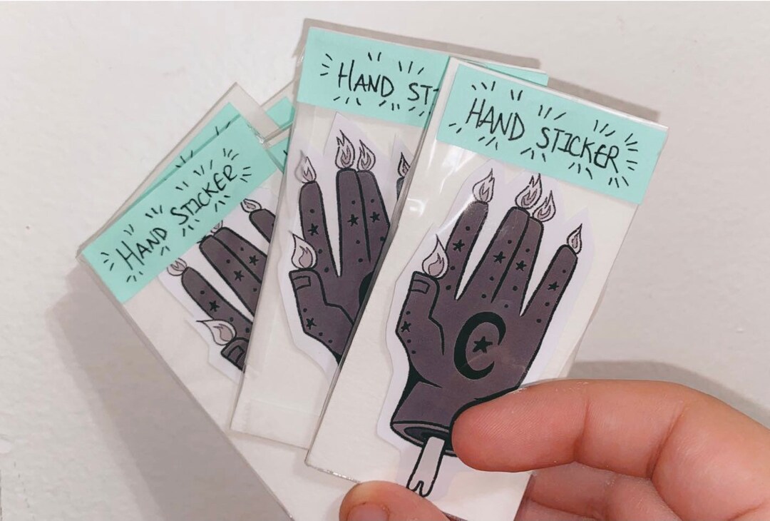 Hand Sticker//vinyl Sticker//scrapbooking - Etsy