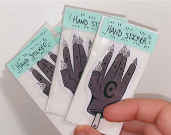 Hand Sticker//Vinyl Sticker//Scrapbooking