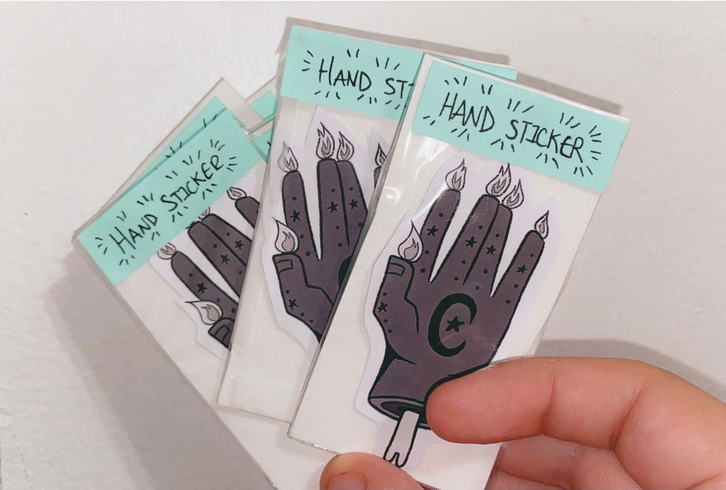 Hand Sticker//vinyl Sticker//scrapbooking - Etsy