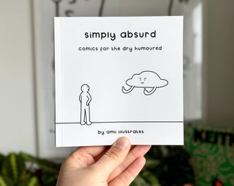 "Lustiges ""Einfach Absurdes"" Comic-Buch, urkomische Cartoon-Witze, Einzigartiges Geschenk für trockene, Künstler-Webcomic-Sammlung, Minimalistisch."