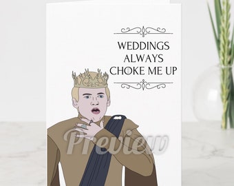 King Joffrey Wedding Card (Blank Inside) Printable