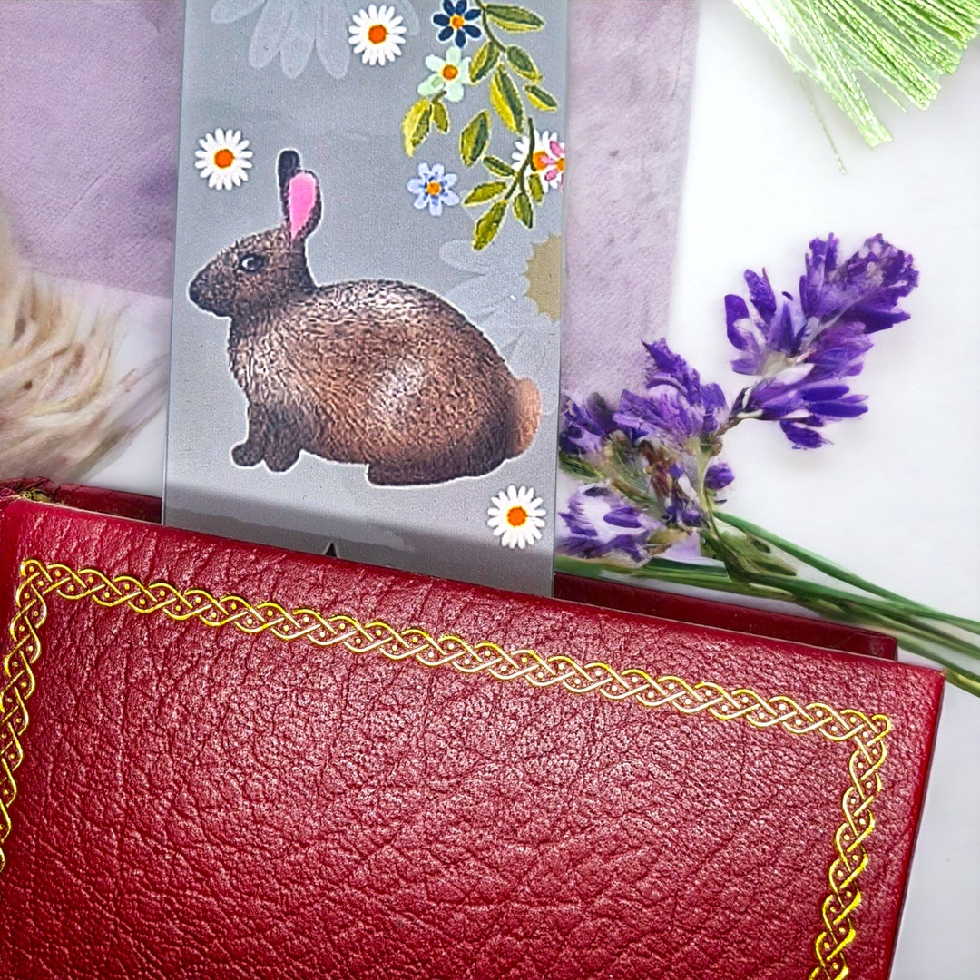 Bunny Rabbit Flower | Laminated Bookmark With Tassel | UK Wildlife ...