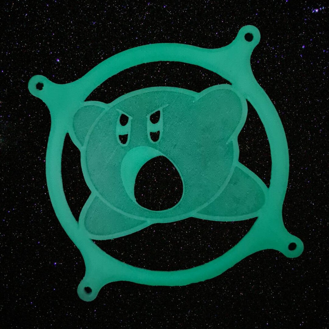 120mm PC Fan Cover GLOW in the DARK Kirby Computer Case Custom ...