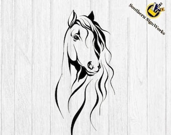Horse Head SVG – CNC Laser Cut File, Vinyl Cutters (Digital Download)