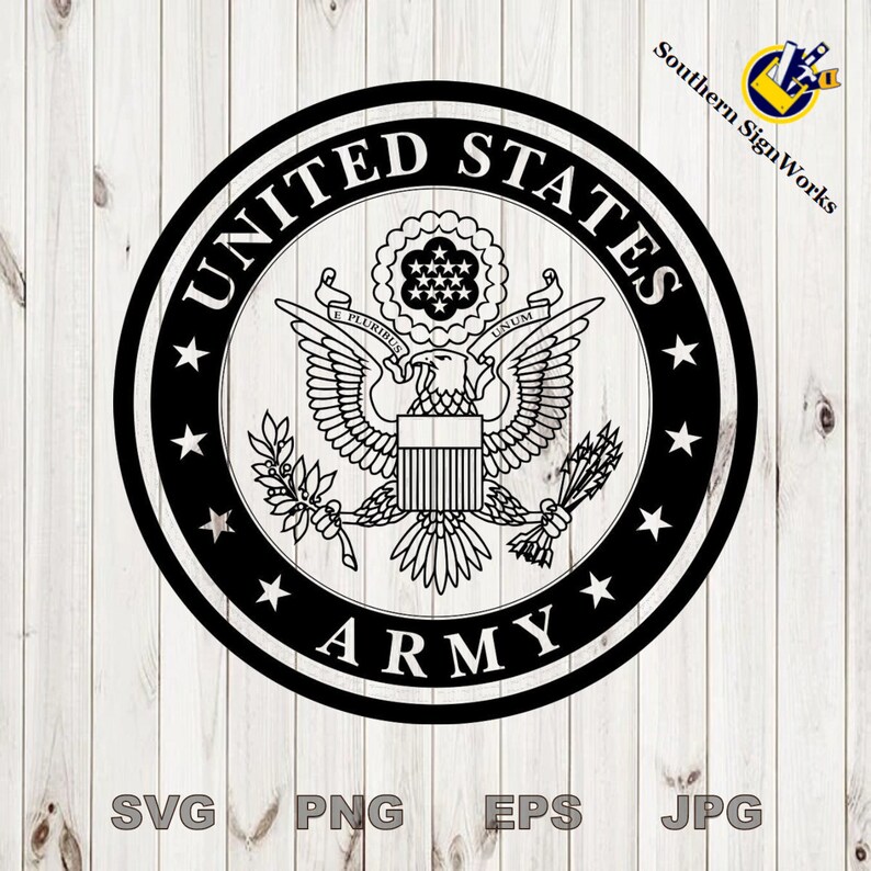 U S Army Emblem Scalable Vector Graphic and Cut Files for | Etsy