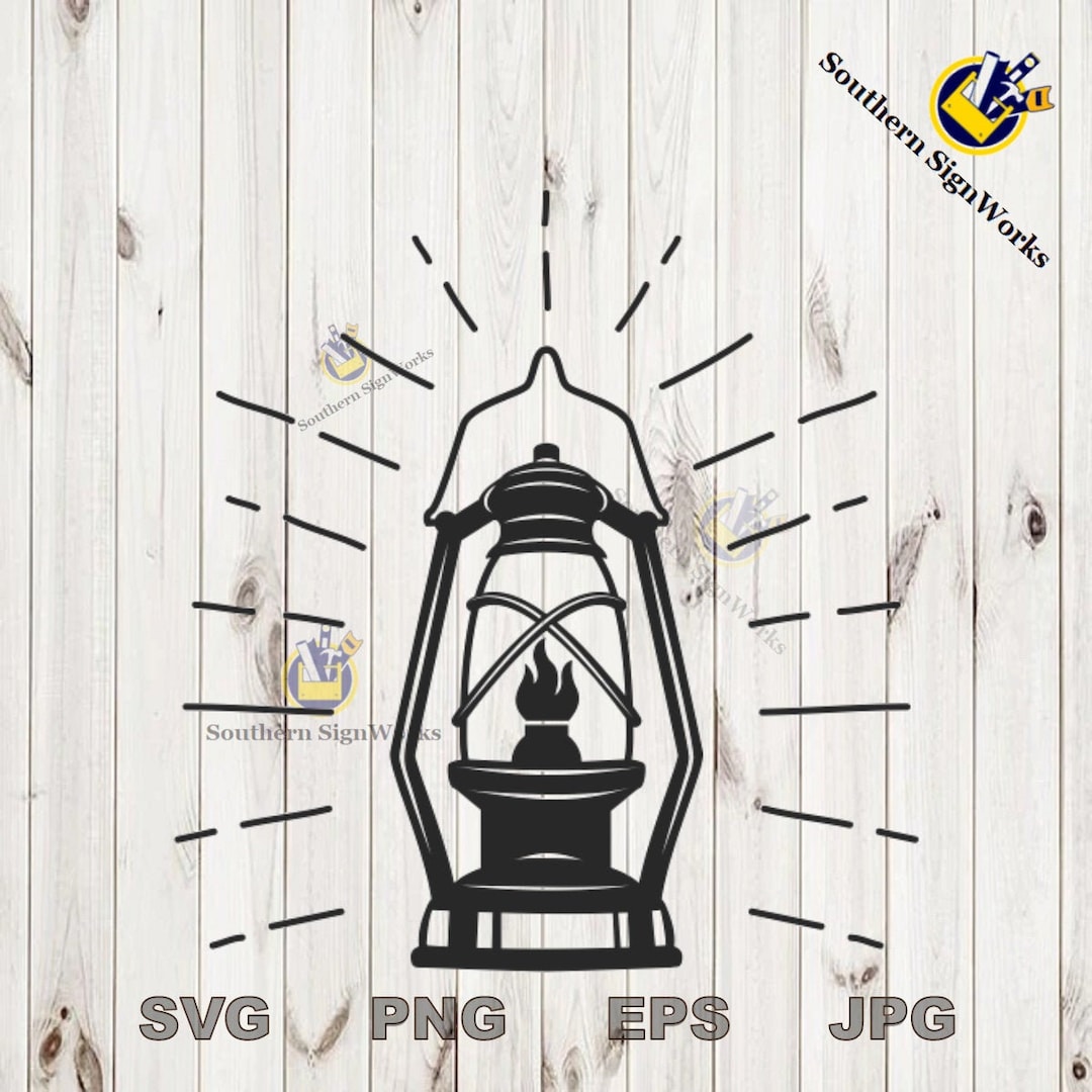 Camping Lantern SVG Files for Laser Engraving, Vinyl Cutters and Cnc