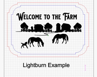 Farm Welcome Sign SVG files for cnc router and laser engraving