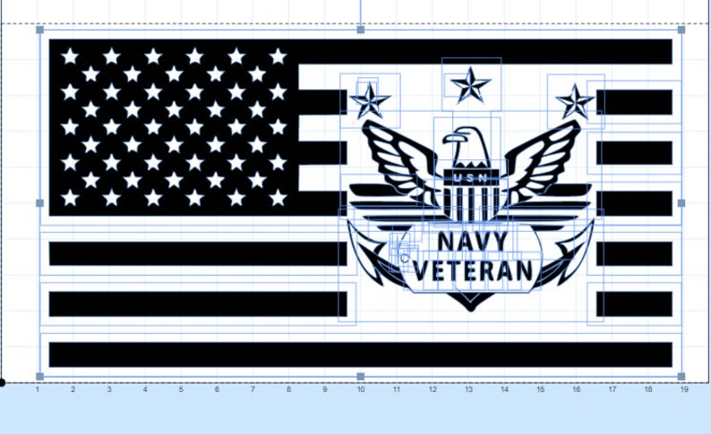 Download U S Flag with Navy Veteran SVG and Cut Files for Crafters ...