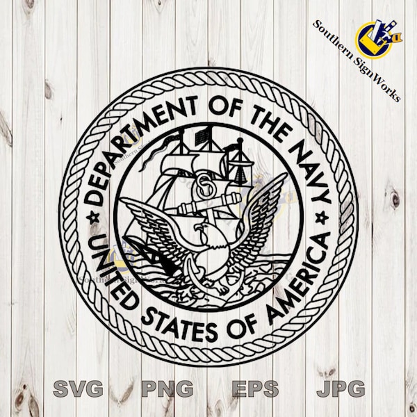U S Navy Emblem SVG files for cnc router, vinyl cutting and laser engraving