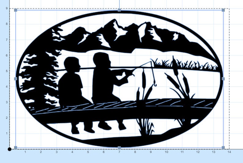 Download Outdoor Scene Boys Fishing Fishing on the Dock SVG and | Etsy