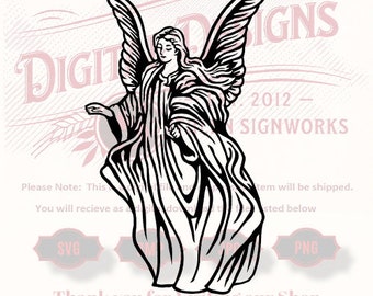 Guardian Angel SVG files for cnc router and laser engraving