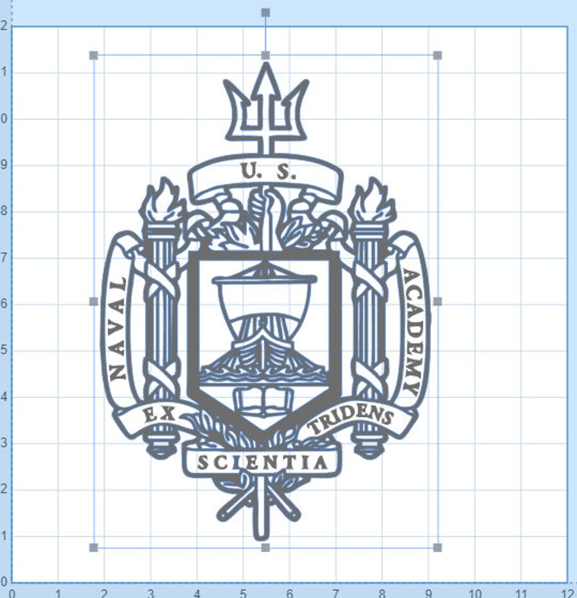 Navy Academy Seal U.S. Navy Scalable Vector Graphic and Cut Etsy