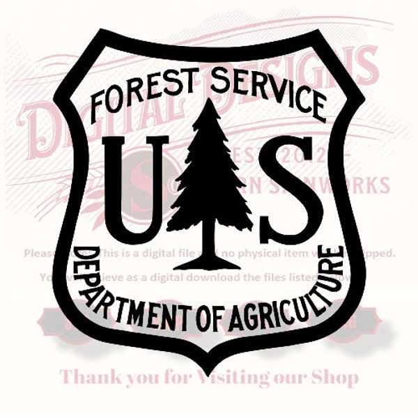 U S Forest Service Logo SVG files for laser engraving, vinyl cutting and cnc routers