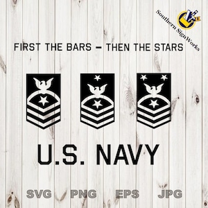 Military - First the Bars then the Stars - U.S. Navy - SVG files for laser engraving and cnc router
