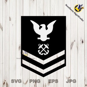Military - U S Navy Petty Officer Second Class - SVG files for laser engraving and cnc router